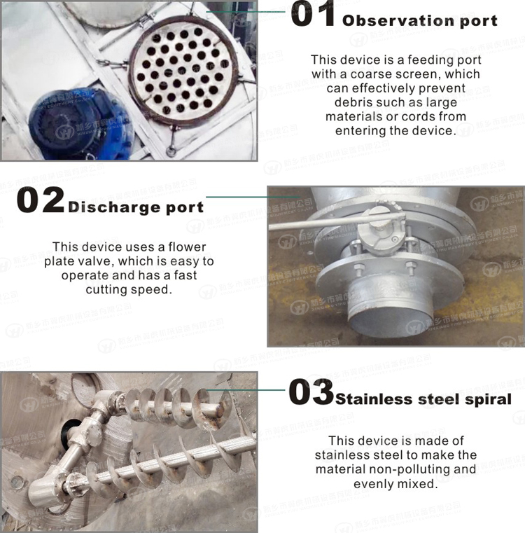 Food Stainless Steel Mixing Machine Conic Screw Mixer 1.5 Power