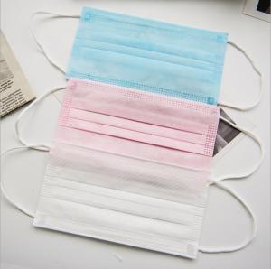 Wholesale Multiple Color Disposable Face Mask Non Woven Size 17 * 9.7cm Anti Dust from china suppliers