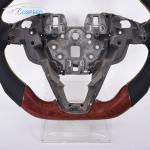 Custom Mahogany Ford Carbon Fiber Steering Wheel Smooth Leather F150