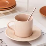 Customized 250ml Brown Luxury European Porcelain Coffee Cup For Occasion