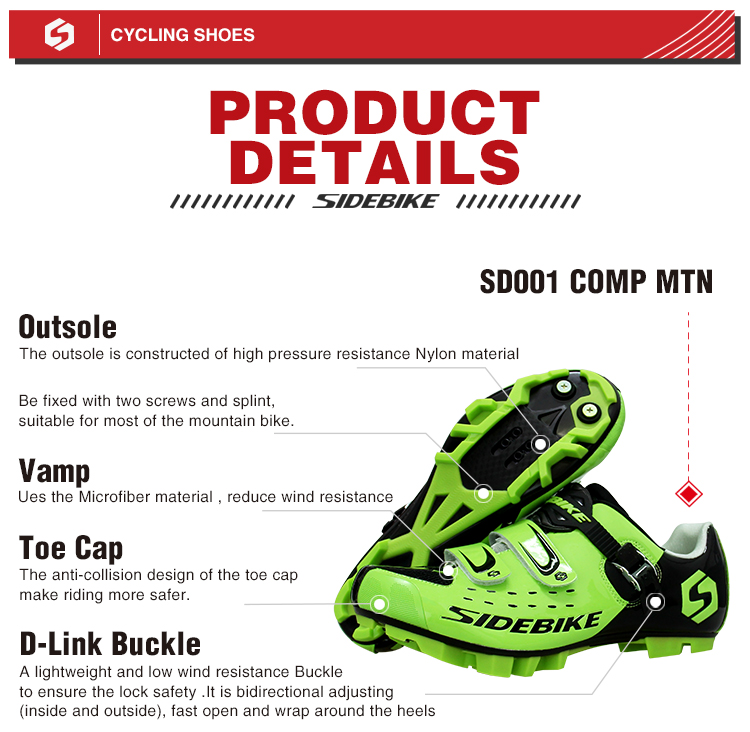 Dirt Resistant Mens SPD Cycling Shoes Anti Skid High Performance Waterproof