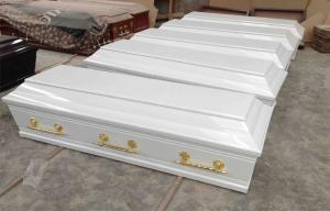 Wholesale White Greece Wooden Coffins With Lining And Lid Lining 200x49 / 65/43x52cm from china suppliers