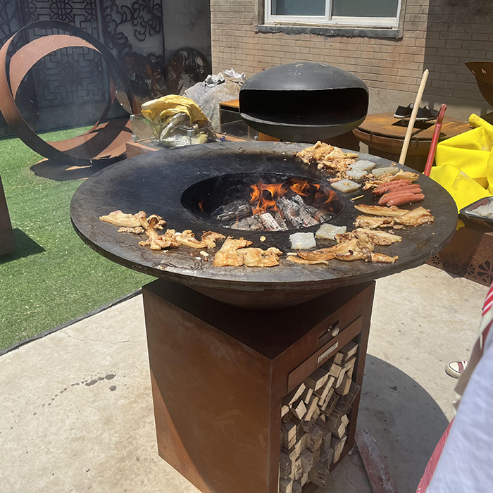 corten steel bbq grill