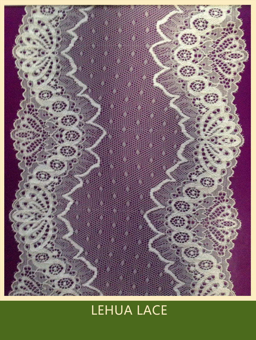 Hot Selling and nice quality Nylon Spandex Stretchy Brazil Lace from China