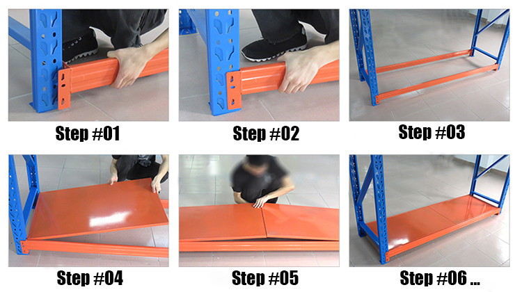 200KG Per Layer Powder Coated Steel Storage Racks Light Duty Warehouse Storage Shelf