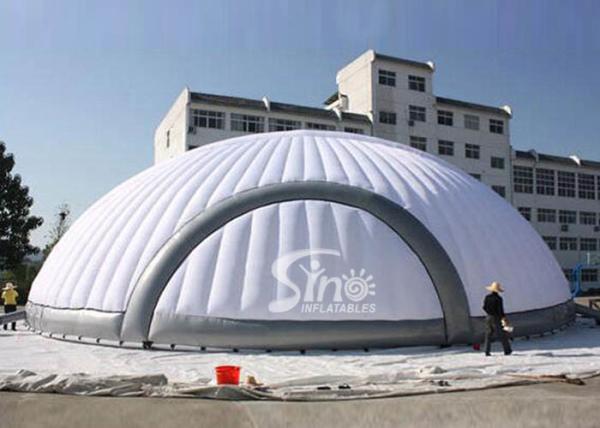 200 persons 18 meters round giant white inflatable dome tent with removable