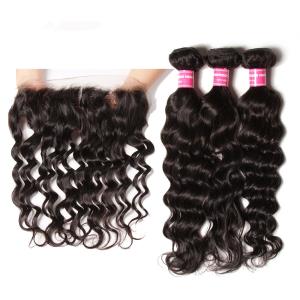 Wholesale Natural Wave Virgin Peruvian 100% Human Hair Unprocessed Bundles Frontal from china suppliers