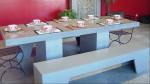 Gardens Outdoor Concrete Furniture GRC Tables Seating Bench