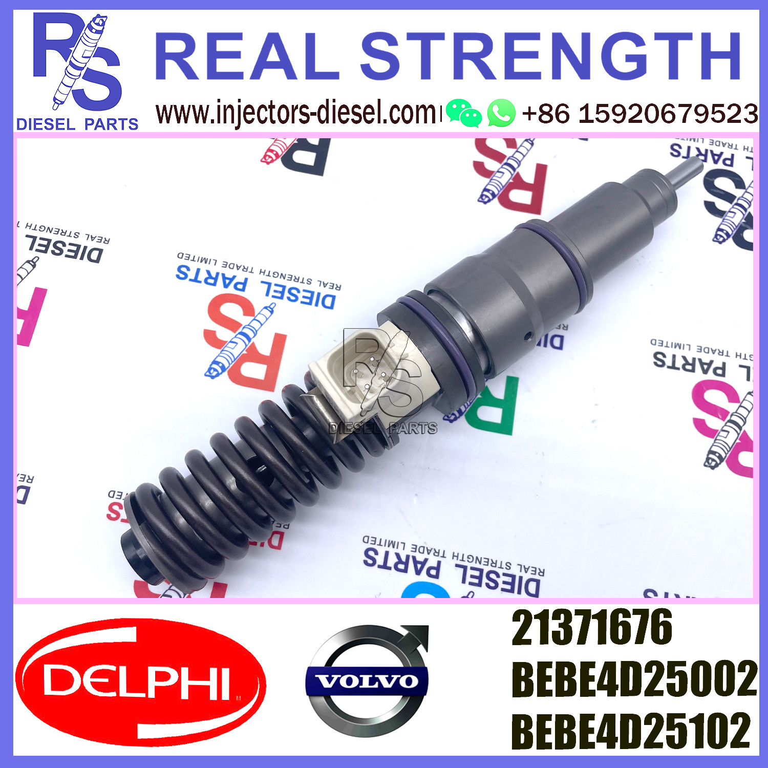 DELPHI 4pin injector 21371679 Diesel pump Injector V-O-L-V BEBE4D25101 BEBE4D25001 for V-O-L-V MD13 EURO 5 LOW POWER