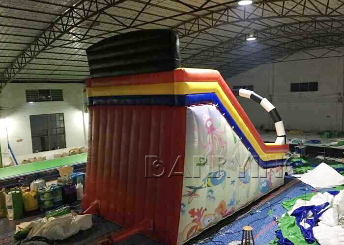 0.55mm Pvc Material Giant Kids / Adult Inflatable Slide Commercial Fire Resistant