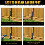 Fence Post Repair Kit, Steel Fence Post Repair Stakes, Fence Post Anchor for