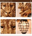 European Retro Gold Lion Wall Lamp Vintage Crystal Wall Sconce Light（WH-VR-65）