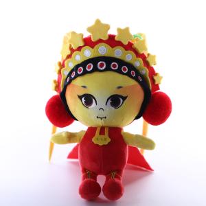 Wholesale 35cm Red Chinese Opera Figures Doll Plush Toys ISO9001 from china suppliers