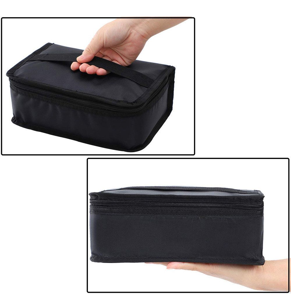 Durable Black Small Kids Lunch Bag Tote Reusable Soft Cooler Bag for Adult