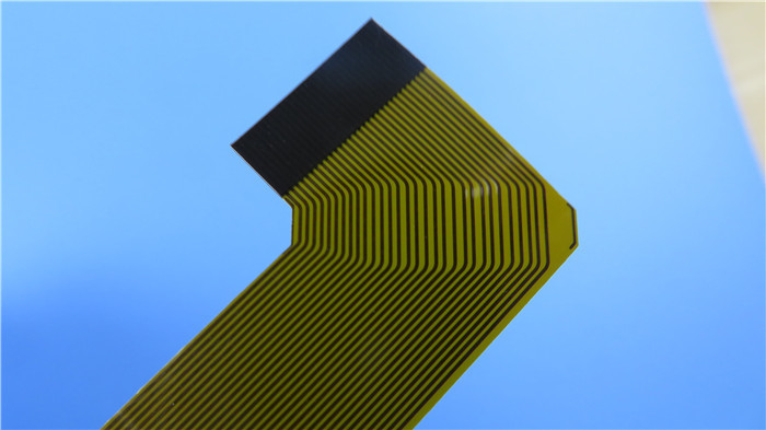 Single Sided Flex PCB Strips Built on 1oz Polyimide with PI Stiffener and Gold Plated for Contact Belt