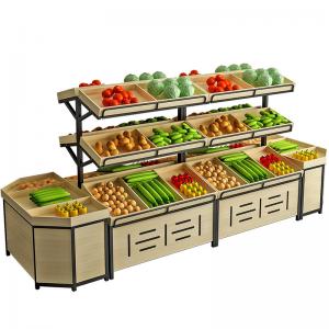 China Customized Colors Fruit Display Shelf Single Sided Supermarket Rack on sale