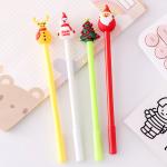 Christmas Creative Gel Ink Pen 0.5mm Santa Claus Snowman Tree Black Gel Ink Pen