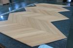 Natural Oak Chevron Engineered Flooring 530x70x10/4MM, AB grade, Brushed, UV