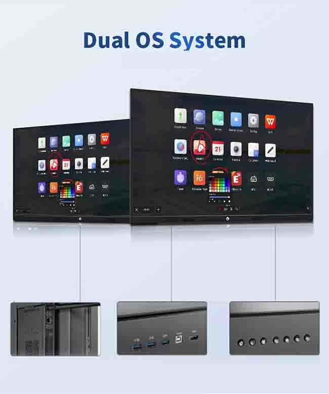 4K Digital Interactive Whiteboard Smart Flat Panel for Classroom and Education