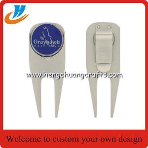 Wholesale Golf accessories golf pitchfork and ball marker with custom logo from china suppliers