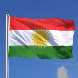 Wholesale 100% Polyester Kurdistan National Flag Pantone Color For Wedding Favors from china suppliers