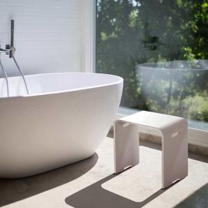 Wholesale Residential Stone Shower Bench 430*235*430mm Lightweight High Hardness from china suppliers