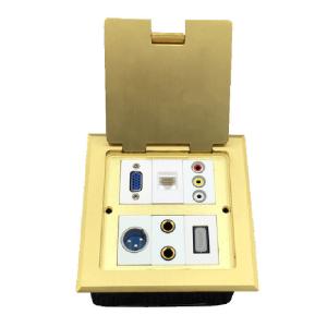Wholesale VGA Audio HDMI Multimedia Combination Brass Floor Ground Sockets Outlet Box Waterproof from china suppliers