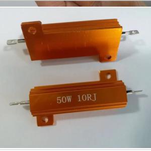 Wholesale Wirewound Resistor 50w 10 Ohm 10rj RX24 Gold Aluminum Shell High Power Resistor from china suppliers