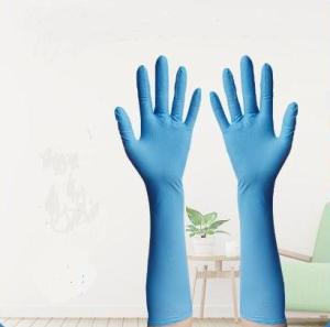 Wholesale Household Extended Cuff Nitrile Exam Gloves Disposable 400mm Length from china suppliers