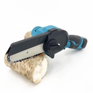 Wholesale 21V Brushless Hand Battery Cordless Mini Chain Saw 4 Inch Wood Cutting Machine from china suppliers