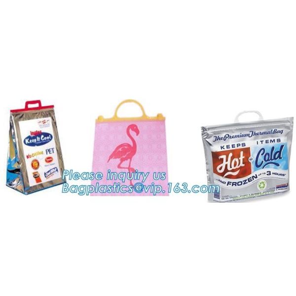 Outdoor square aluminum foil food thermal freezer cooler lunch insulation bag,Foil Cooler Bag Thermal Bag for Fruit Choc