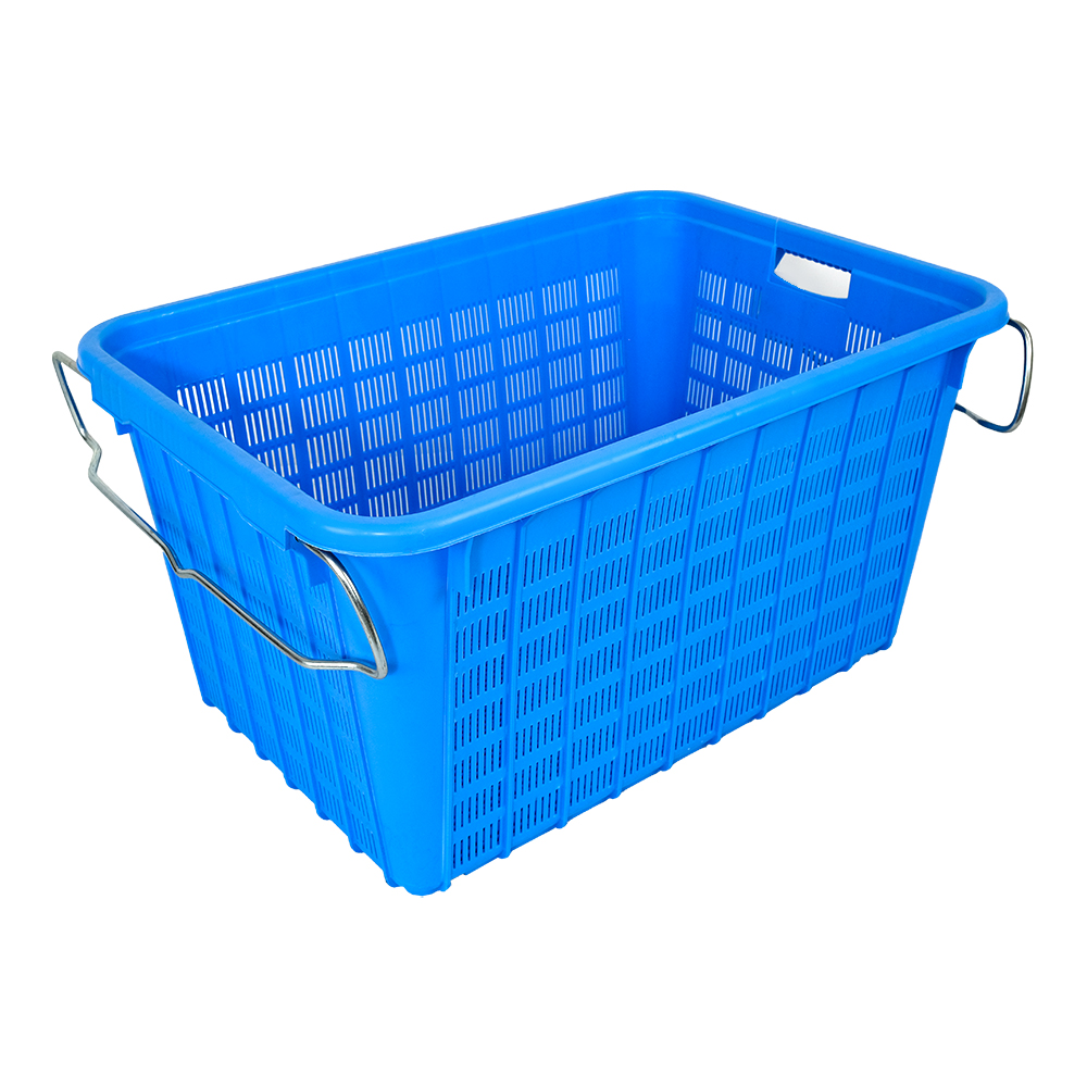 Supermarket Storage Container Agricultural PP Vented Mesh Crate Nestable Plastic Basket