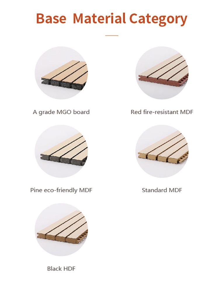 Interior Soundproofing Grooved Acoustic Panels 2440mm With Red Fire Resistant MDF