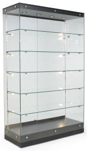 Wholesale 48&quot; Glass Trophy Display Case With Black Finish from china suppliers