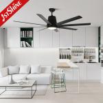 Black Low Profile Energy Saving 64 Inch Plastic Ceiling Fan 8 Blades