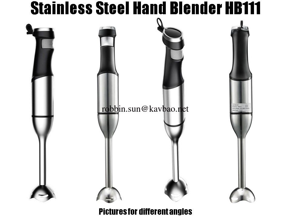HB111 Stainless Steel Stick Blender With Chooper and Processing Bowl