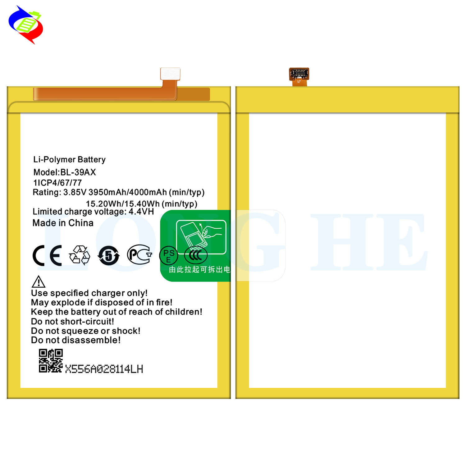 Rechargeable Batteries 100% BL-39AX Li-ion Polymer Replacement Battery For Infinix X557