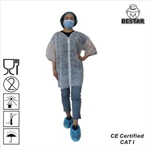 Wholesale FDA Anti Dust Disposable White Lab Coats SPP Jacket With Elastic Cuff from china suppliers