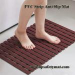 Two Layers Brown Bathroom Anti Slip Floor Mat 9*10