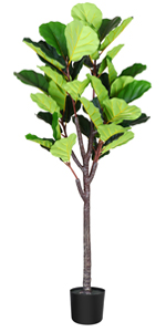 artificial plant tree ceramic planter pot wood plant stand seagrass basket