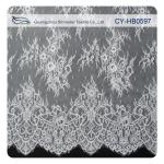 Fashion Nylon Stretch Eyelash Ruffled Lace Trim / Embroidered Lace Fabric