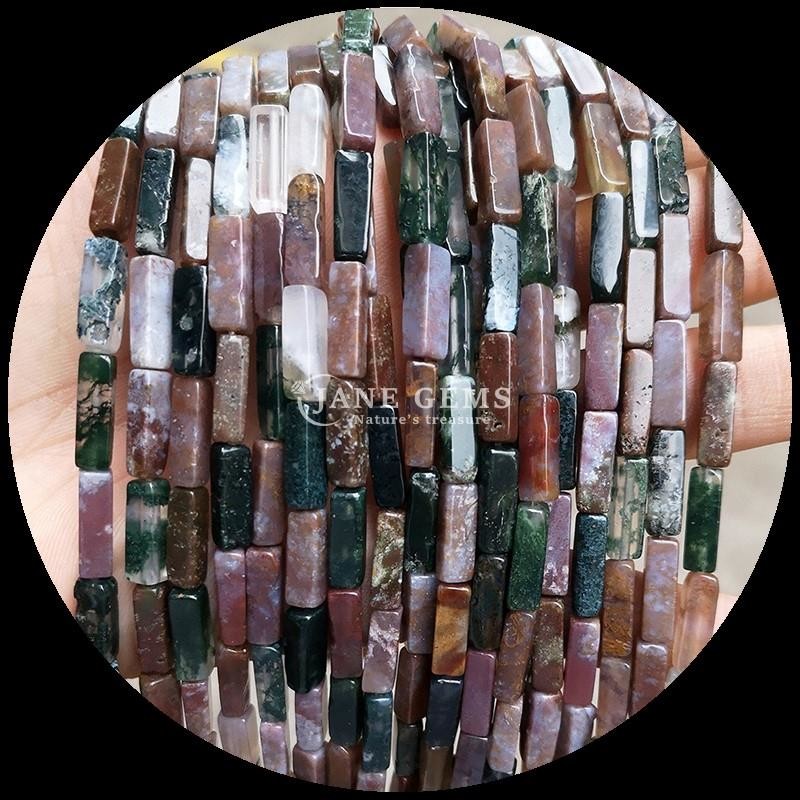 Rectangle Square Shape Loose Bead Strands for Bracelets Natural Red Agate Amethyst