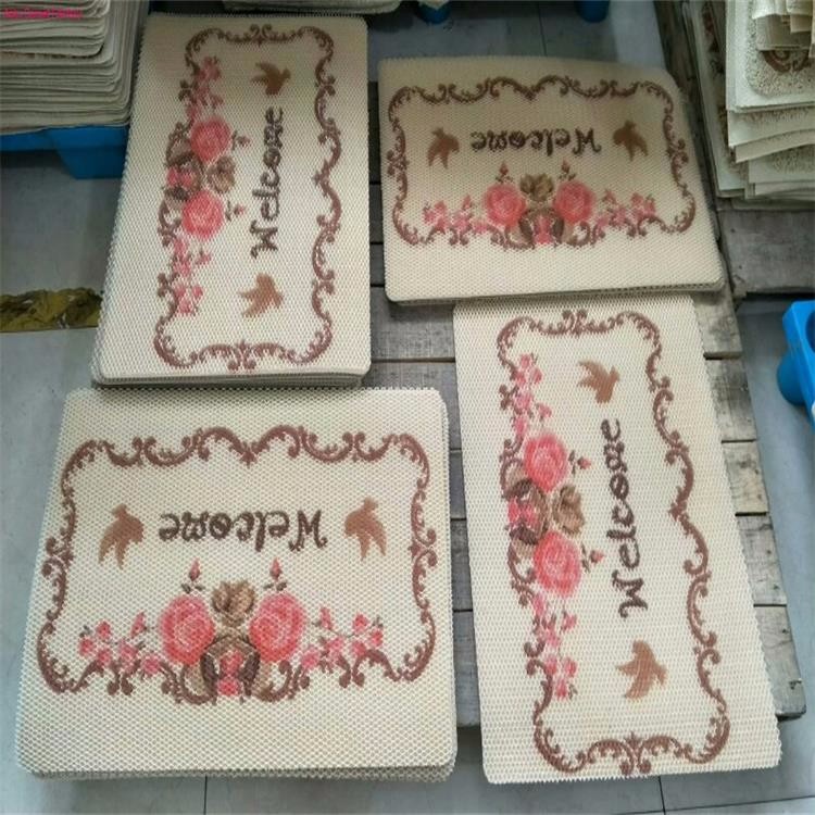 Anti-slip plastic pvc printed door mat
