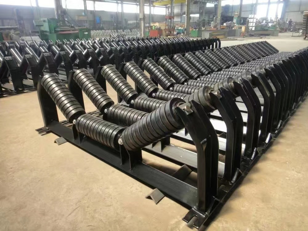 Anti Magnetic V Return Conveyor Belt Idlers Grain Transportation