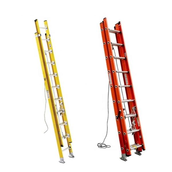 10 Meter FRP GRP Fiberglass Telescoping Ladder , Industrial Warehouse Step