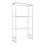 White 3 Tiers Fabric Sample Display Rack Fabric Store Display Stand