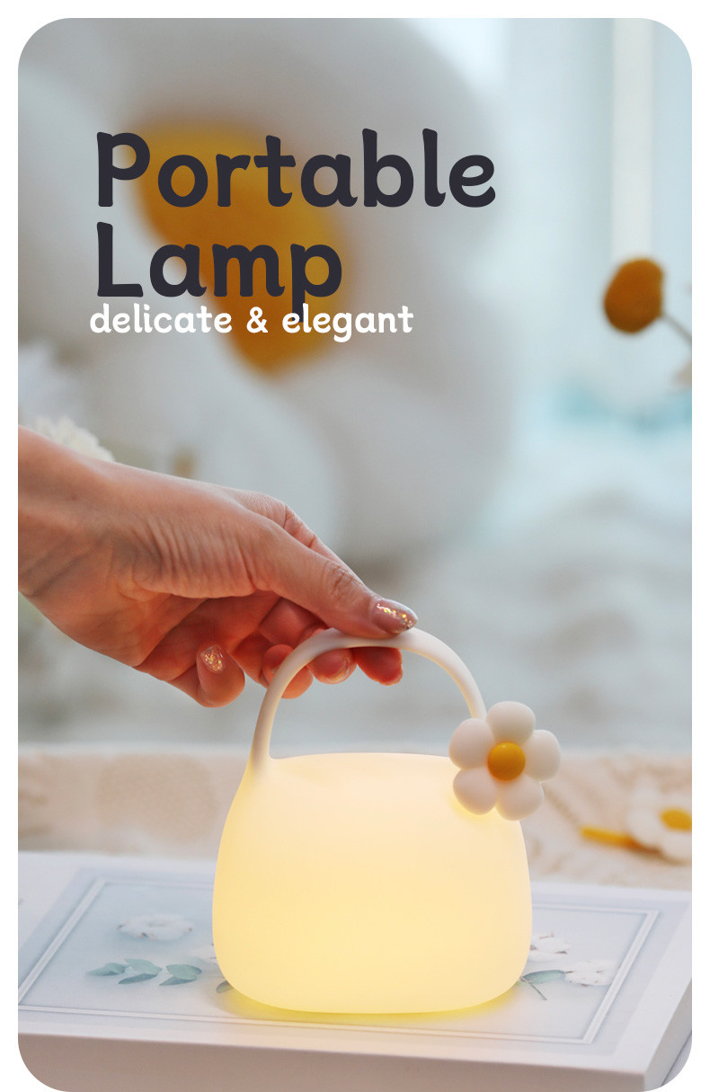 Custom Logo Portable Clapping Touch Control LED Night Light New Design Birthday Gift Bedroom Silicone Atmosphere USB Rechargeable