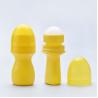 Buy cheap Yellow Plastic Roller Ball Bottles Cosmetic 30ml Roll On Perfume from wholesalers