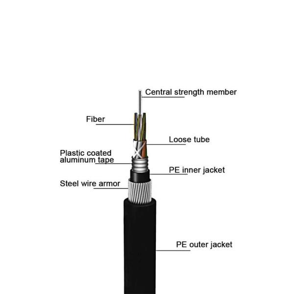 Anti-Rodent Underwater Underground GYTA33 GYTS33 Steel Wire Armored Fibre Optic