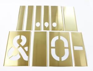 Wholesale Character Height 6In Adjustable Brass Number Stencils 0.007In Thickness from china suppliers